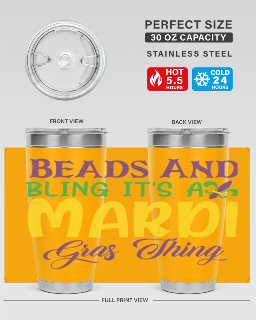 beads and bling its a mardi gras thing 86#- mardi gras- Tumbler