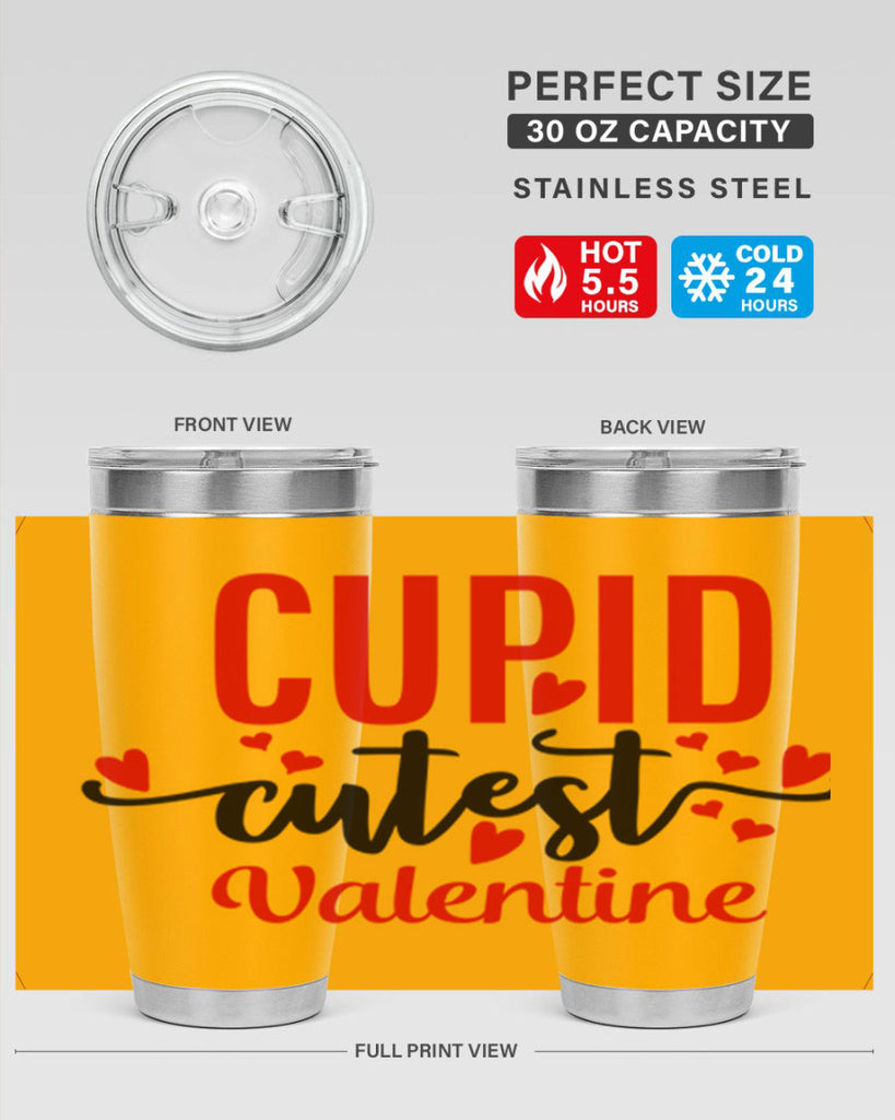 cupid cutest valentine 72#- valentines day- Tumbler