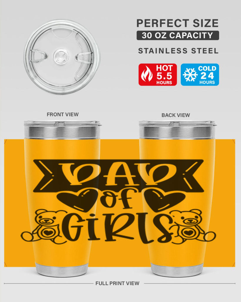 dad of girls 60#- fathers day- Tumbler