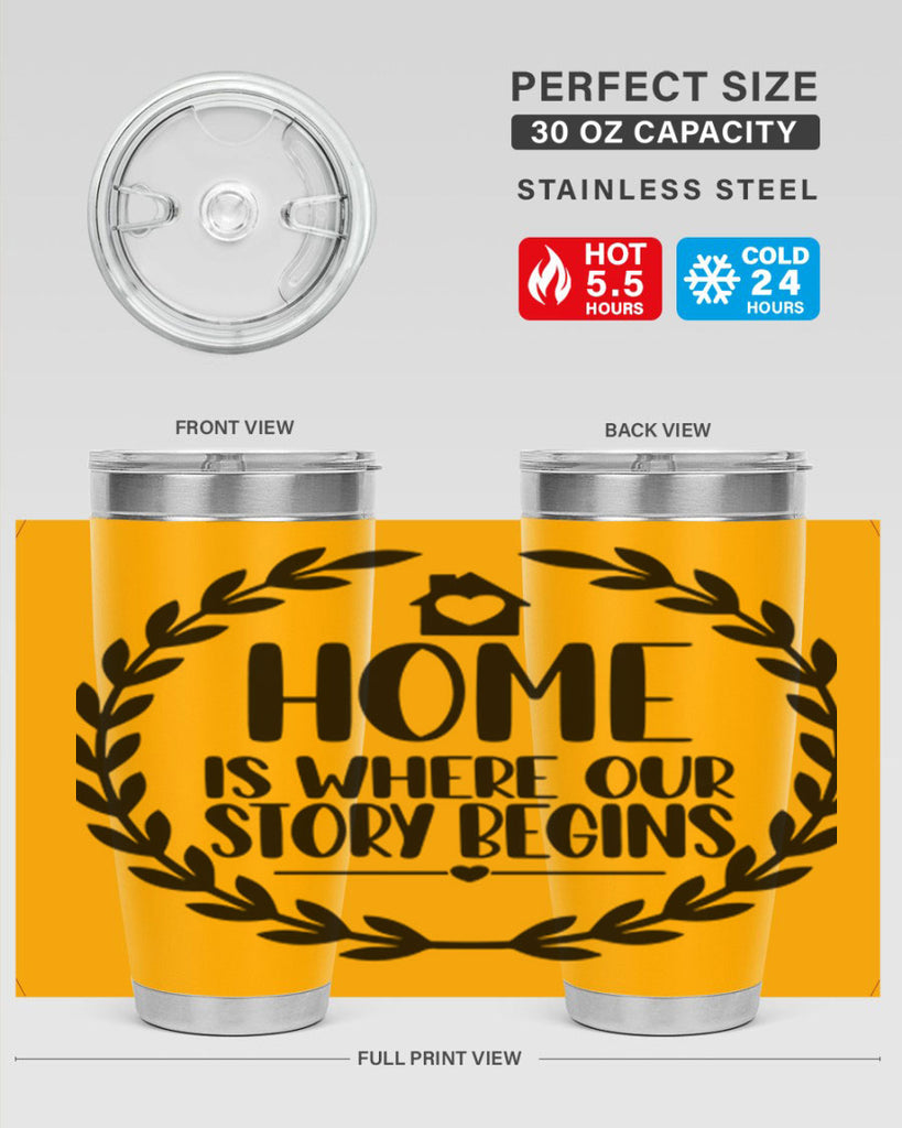 home is where our story begins 13#- home- Tumbler