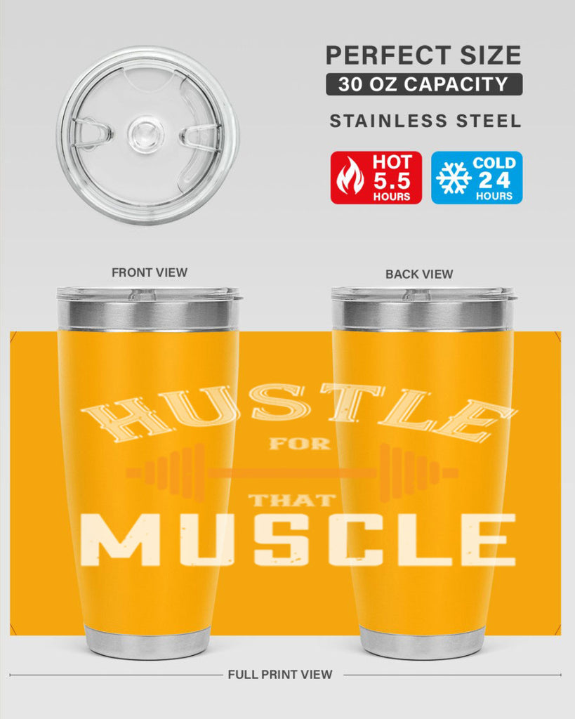hustel for that muscle 92#- gym- Tumbler