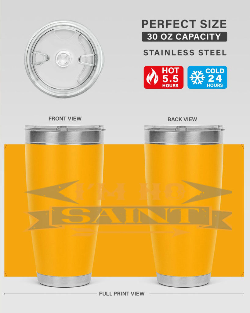 i’m no saint 59#- mardi gras- Tumbler