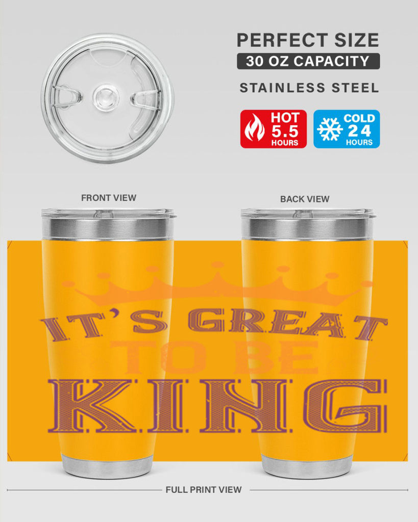 it’s great to be king 61#- mardi gras- Tumbler