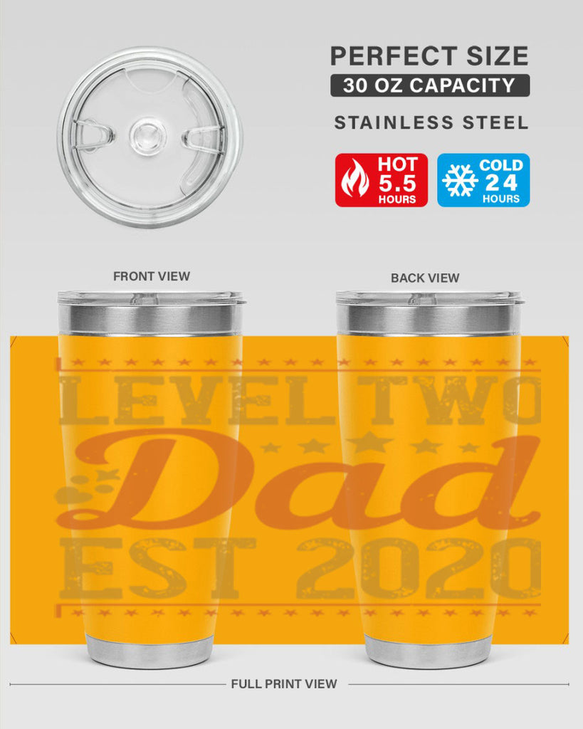 level dad est 189#- fathers day- Tumbler