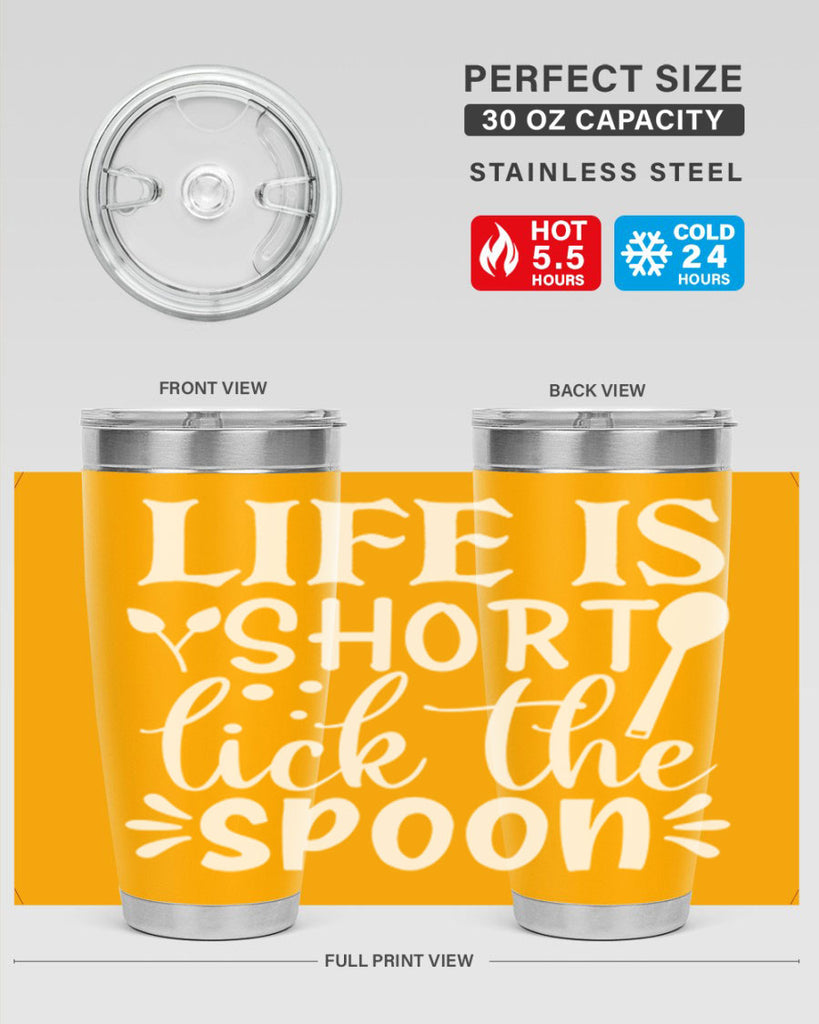 life is short lick the spoon 24#- kitchen- Tumbler
