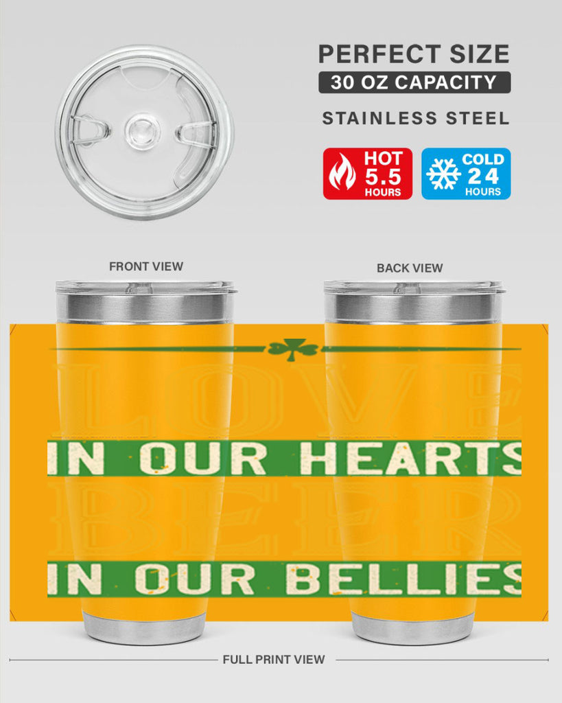 love in our hearts beer in our bellies Style 120#- St Patricks Day- Tumbler