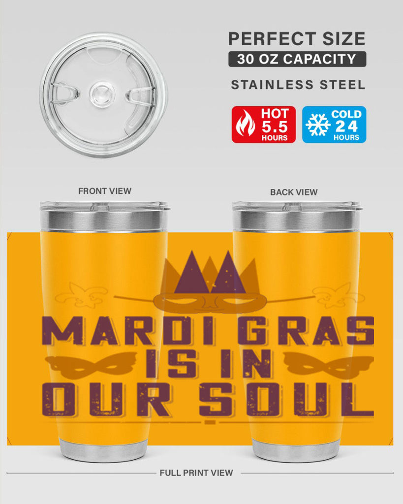 mardi gras is in our soul 46#- mardi gras- Tumbler