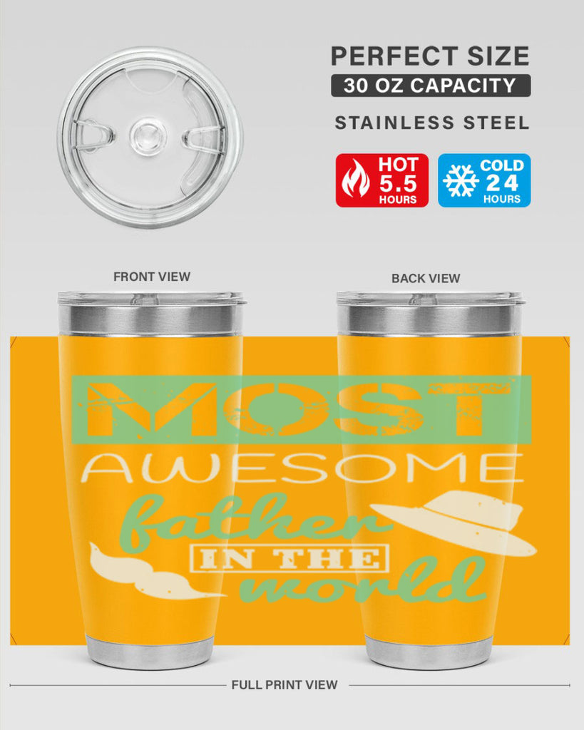 most awesome father 191#- fathers day- Tumbler