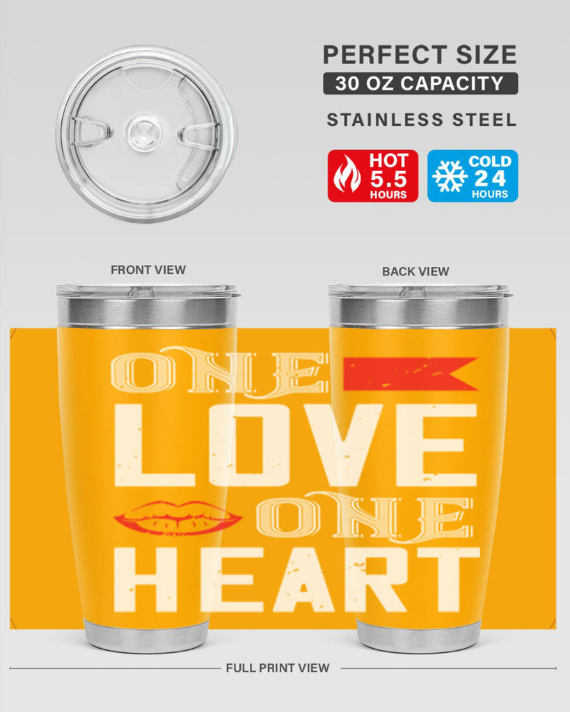 one love one heart 32#- valentines day- Tumbler