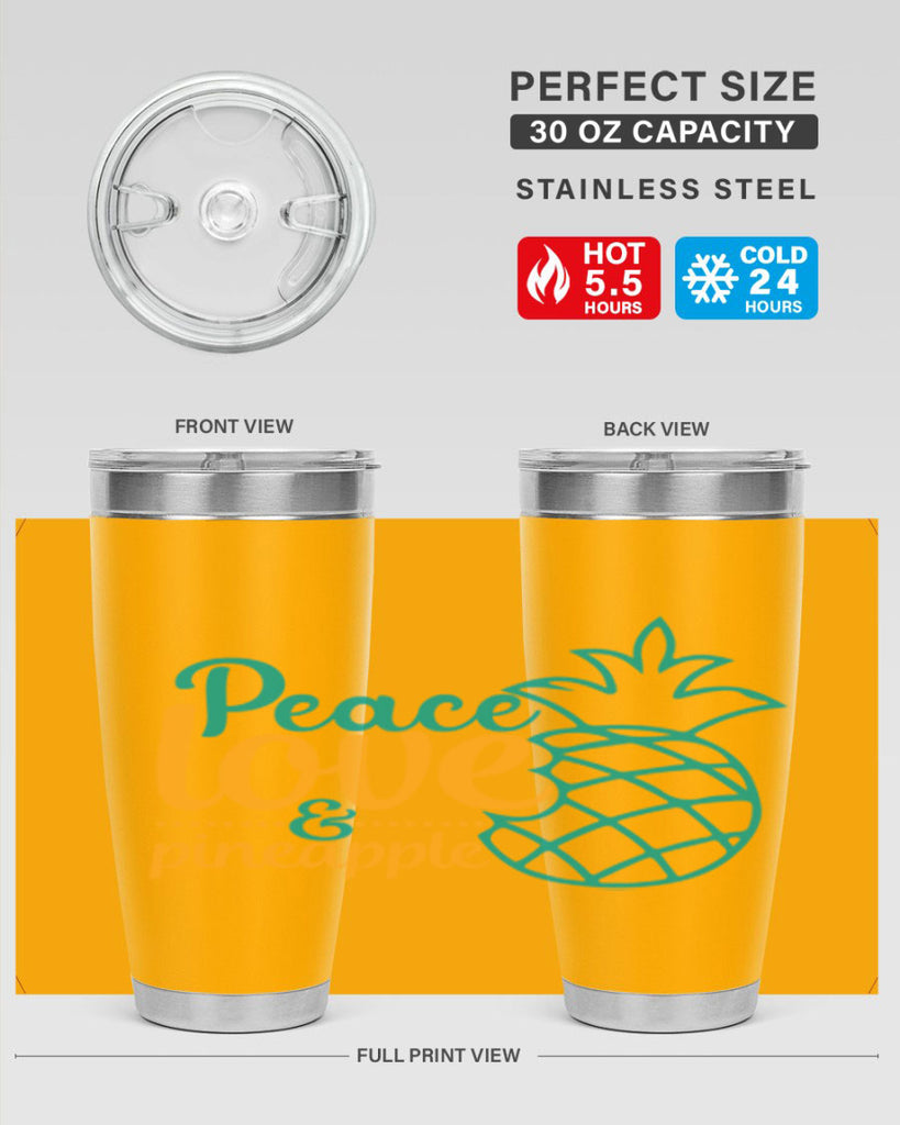 peace love pineapple Style 82#- summer- Tumbler