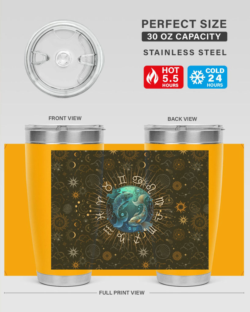 pisces Straight 366#- zodiac- Tumbler