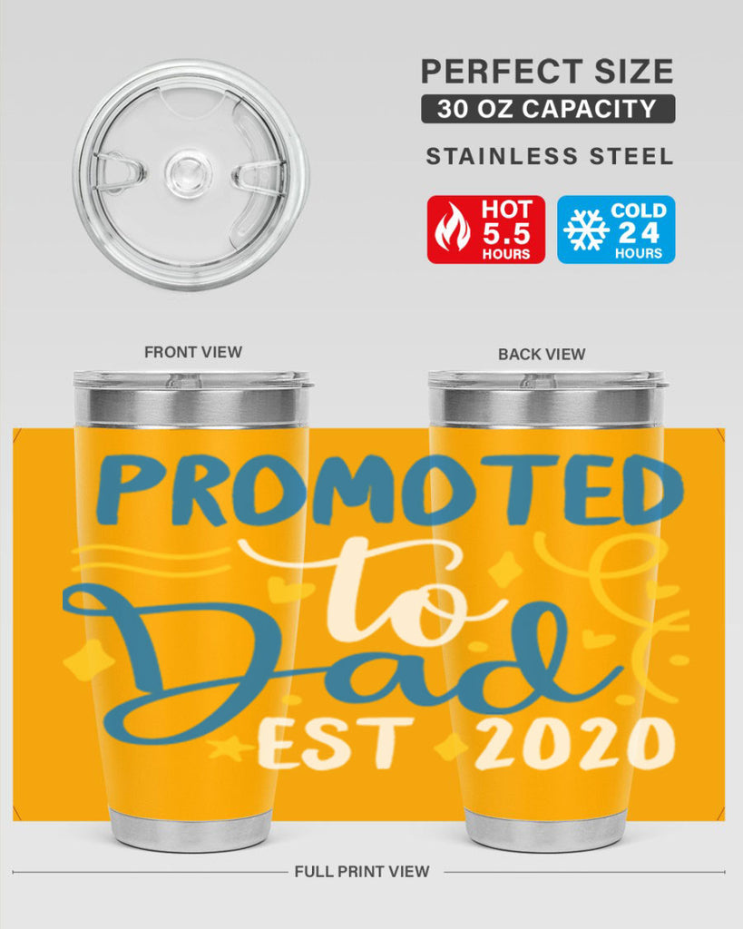 promoted to dad est 7#- fathers day- Tumbler