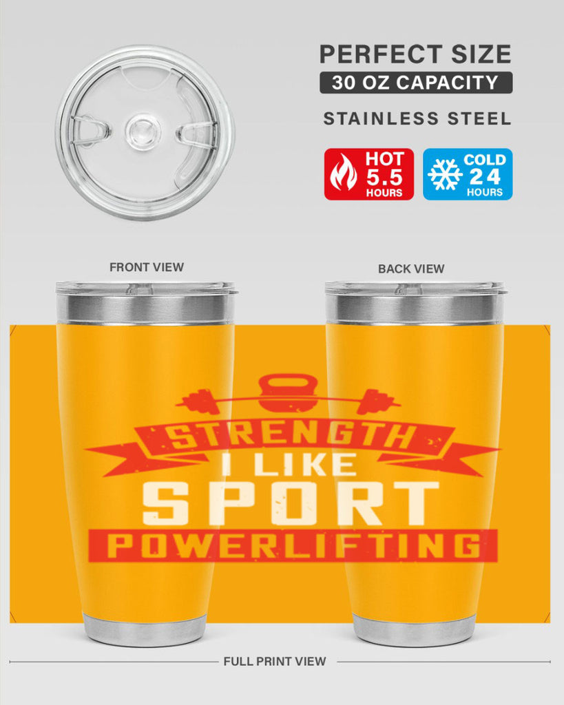 strength i like sport powerlifting 73#- gym- Tumbler