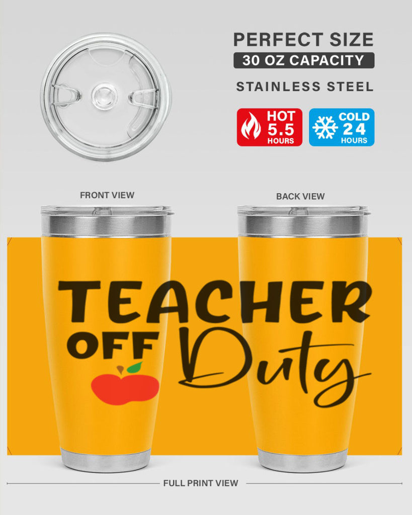 teacher off duty Style 140#- teacher- tumbler