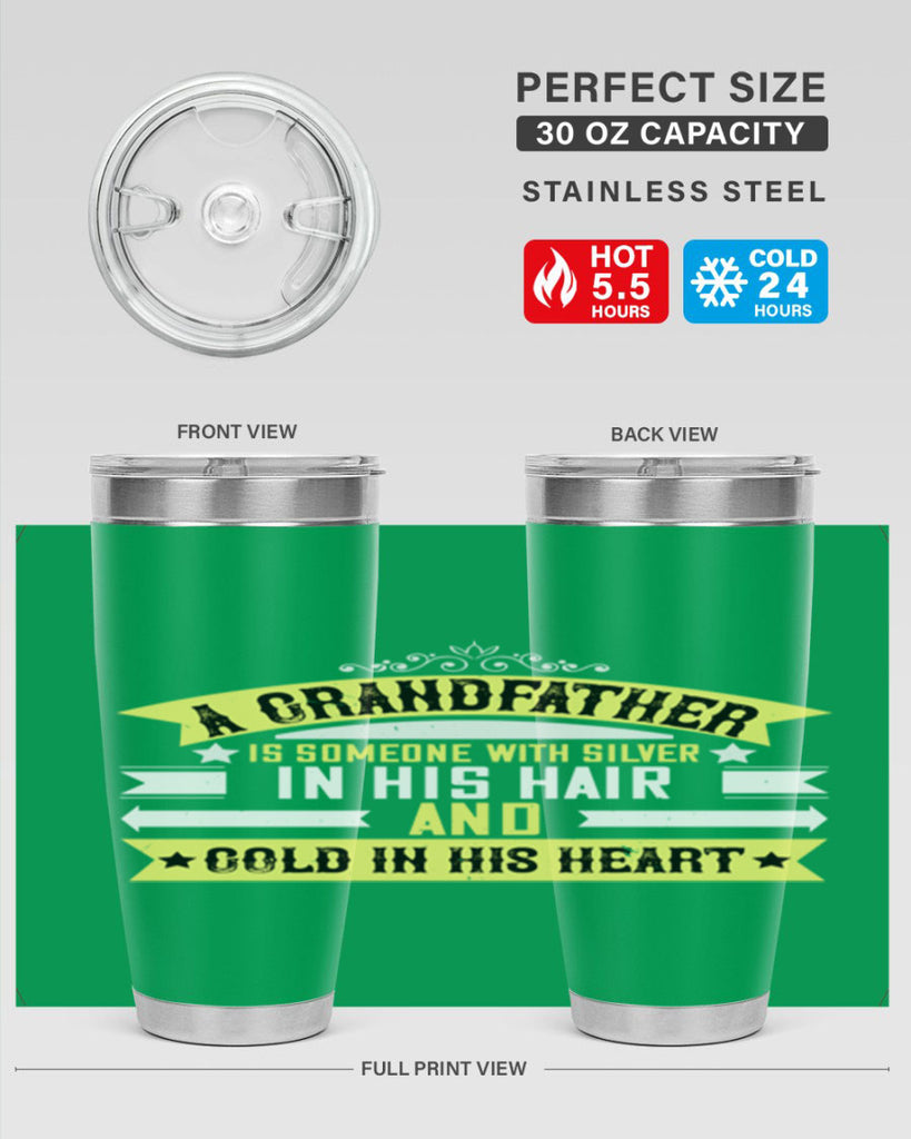 A grandfather is someone with silver 88#- grandpa - papa- Tumbler