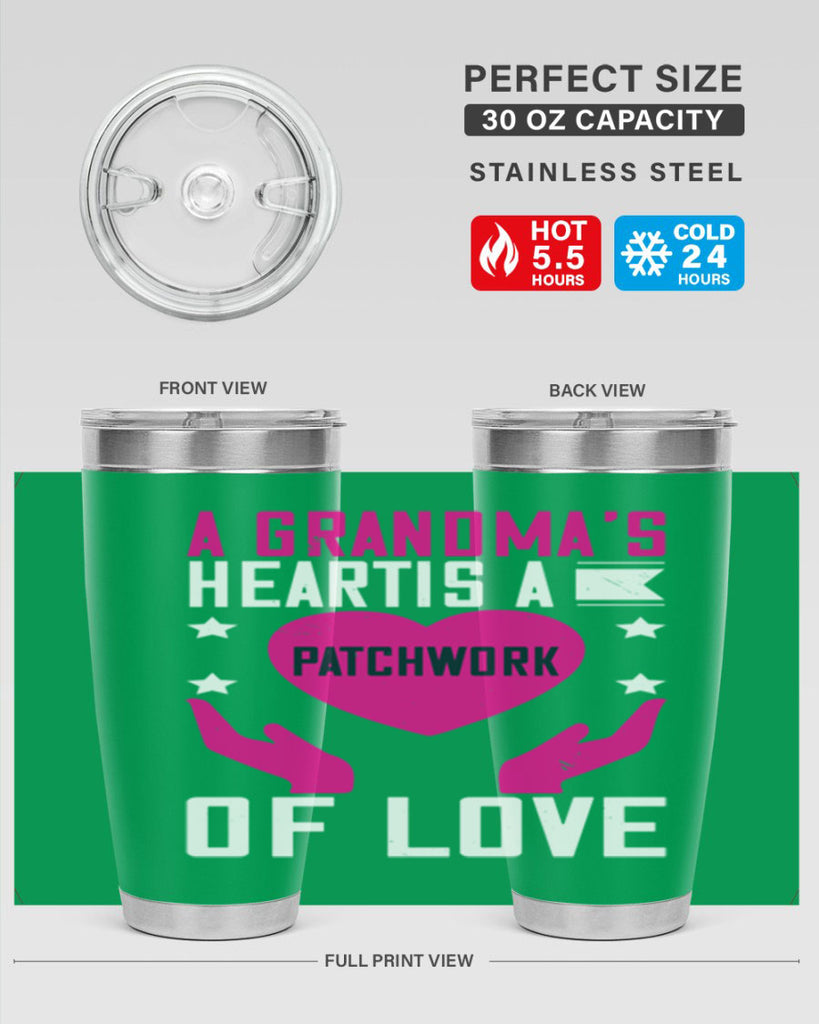 A grandma’s heart is a patchwork of love 86#- grandma - nana- Tumbler