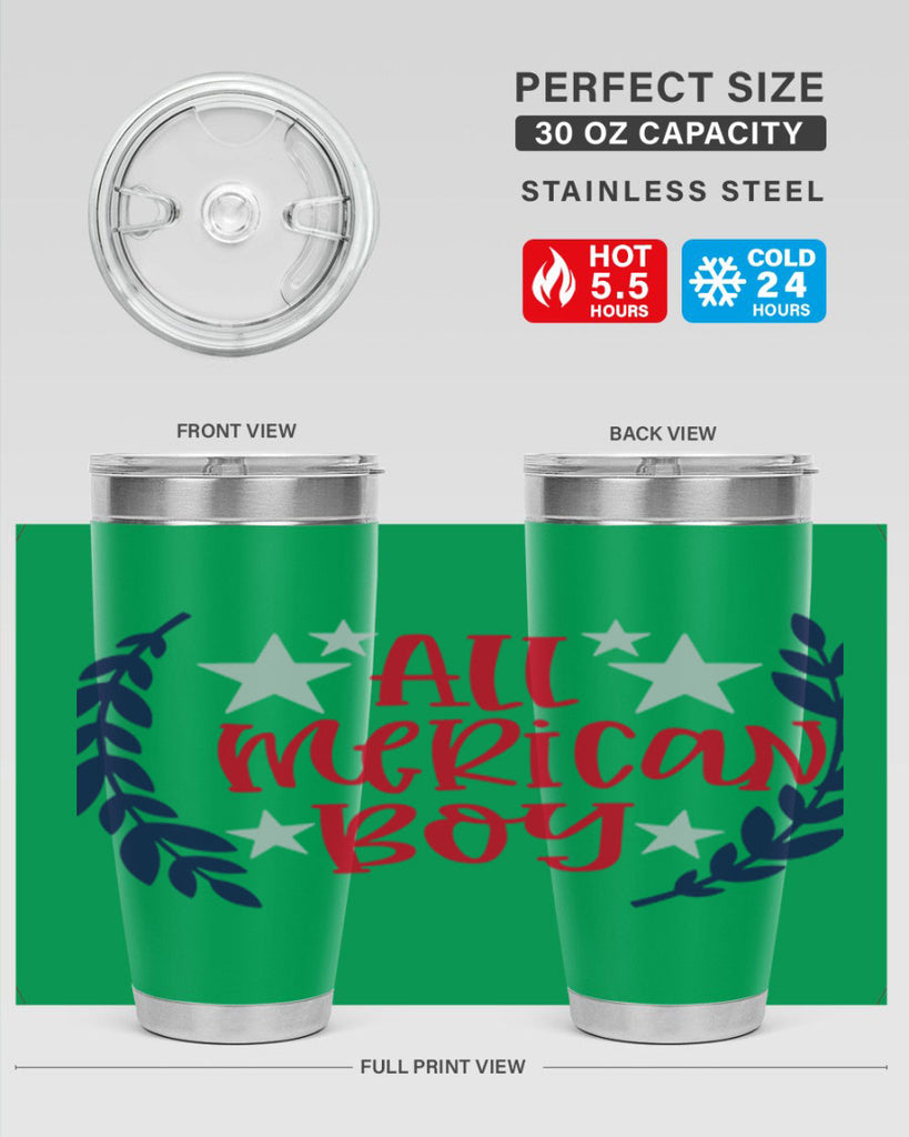 All Merican Boy Style 143#- Fourt Of July- Tumbler