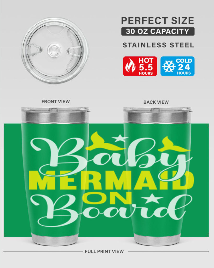 Baby Mermaid on Board 21#- mermaid- Tumbler