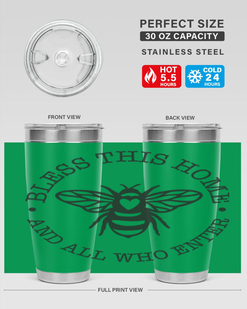 Bless this Home Bee59#- spring- Tumbler