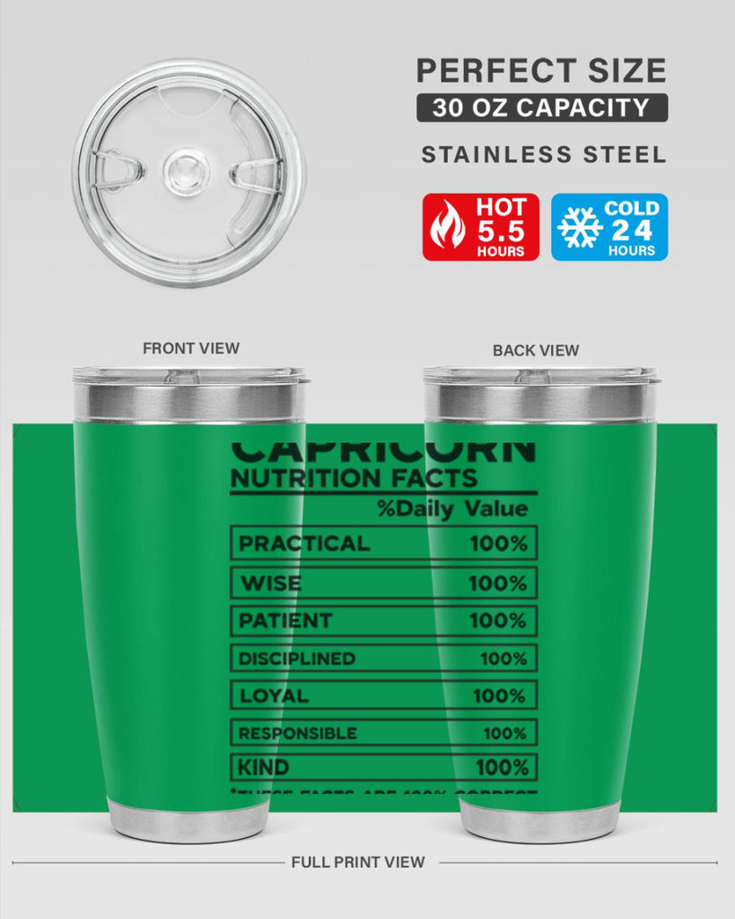 Capricorn Nutrition Facts 185#- zodiac- Tumbler