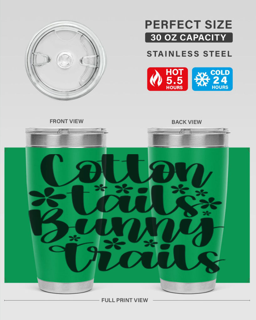 Cotton tails bunny trails  113#- spring- Tumbler