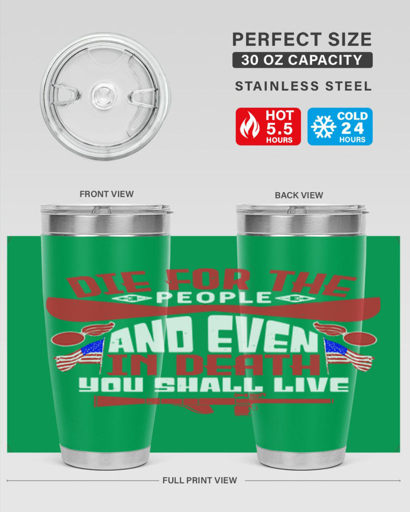 Die for the people and live Style 41#- Fourt Of July- Tumbler