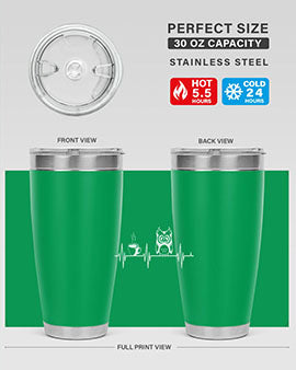 Funny Coffee Lover Night Owl A TurtleRabbit 5#- owl- Tumblers