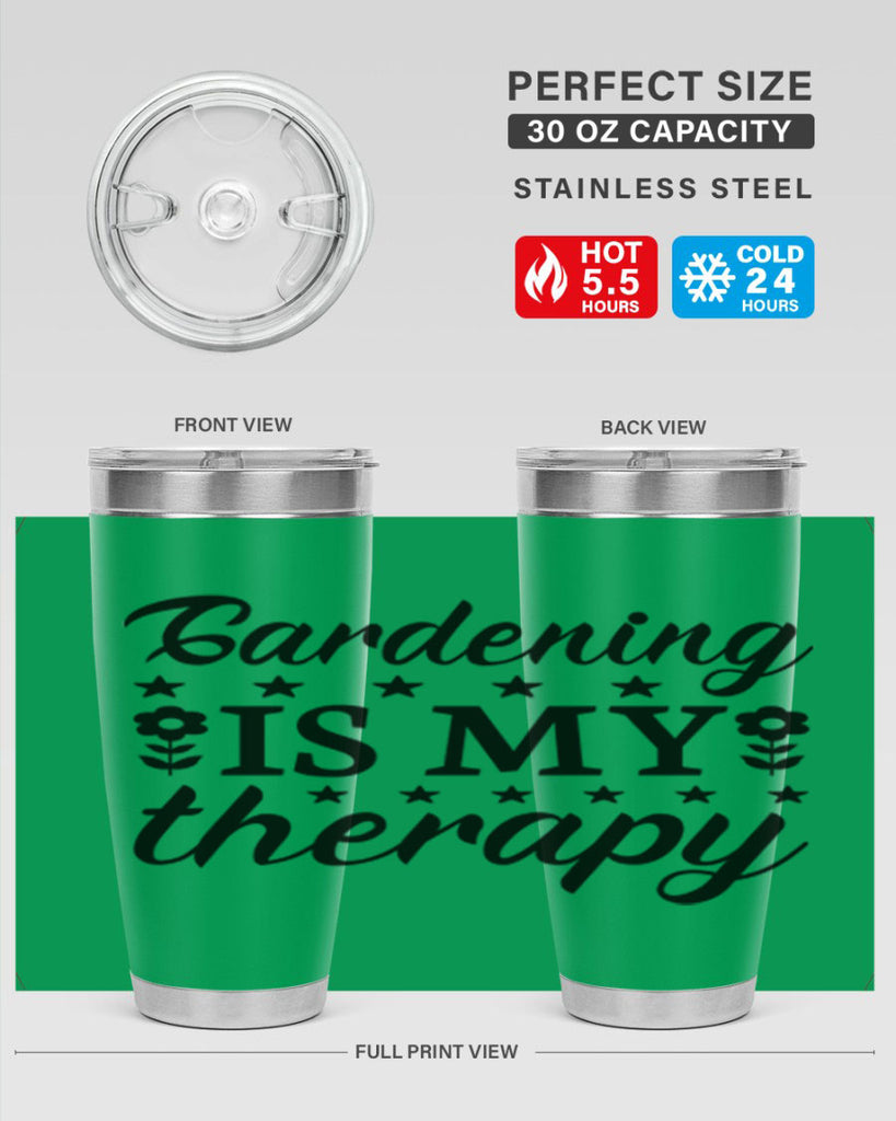 Gardening is my therapy  146#- spring- Tumbler