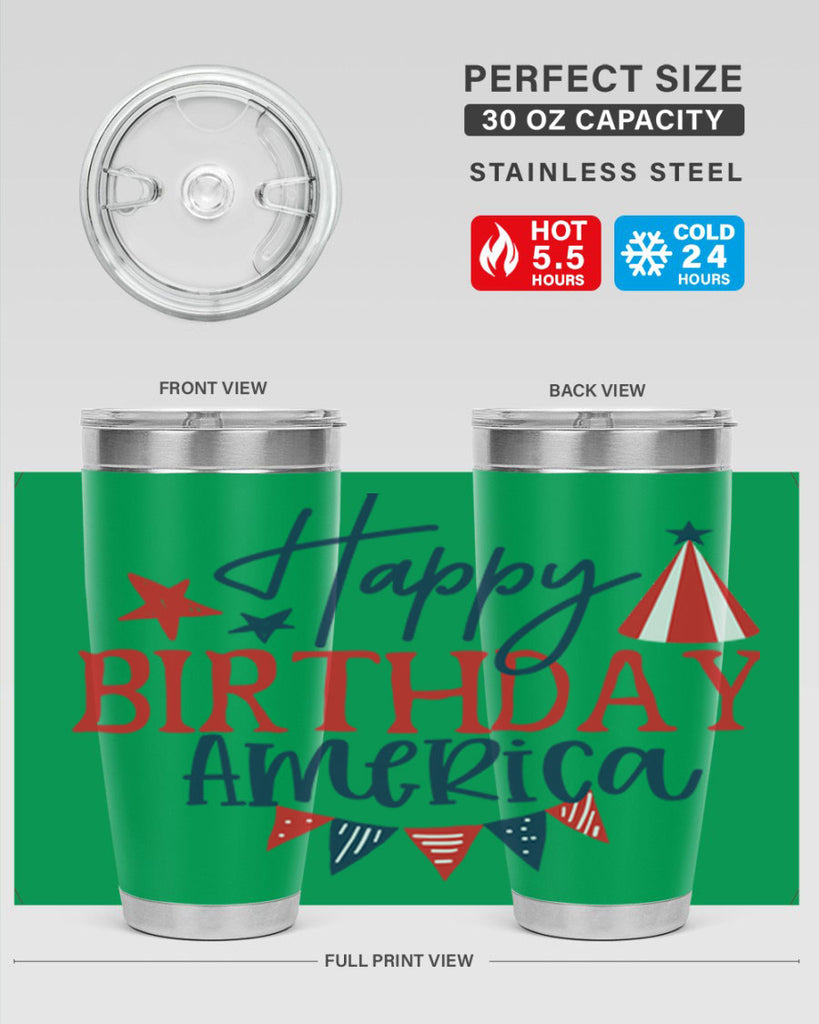Happy Birthday america Style 30#- Fourt Of July- Tumbler