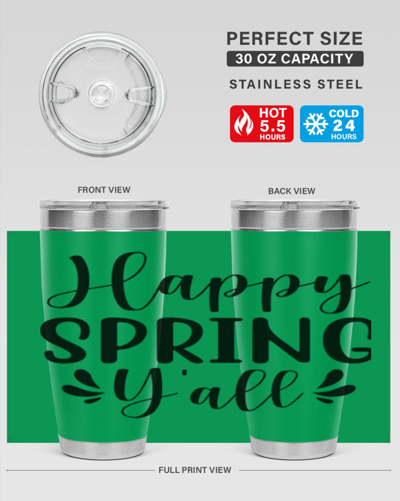 Happy Spring Y'all 163#- spring- Tumbler