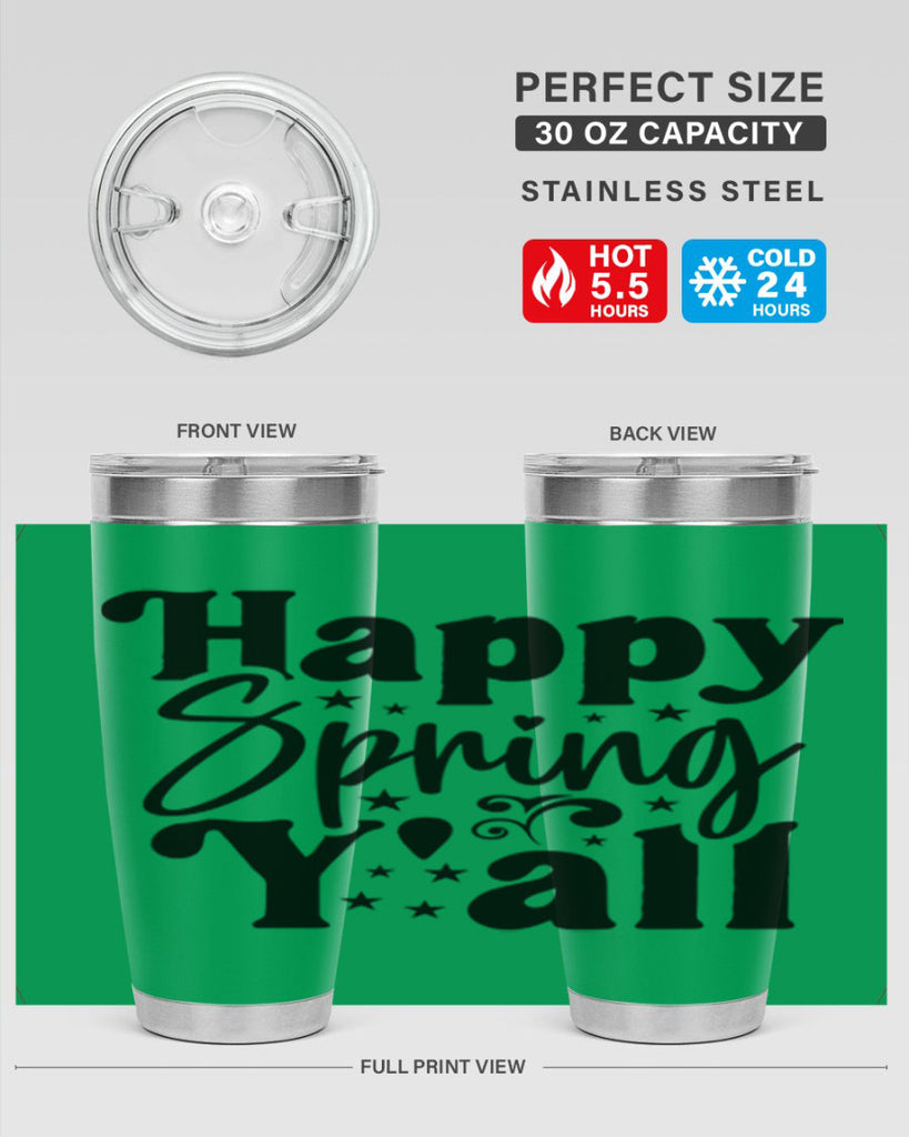 Happy Spring Y'all 164#- spring- Tumbler