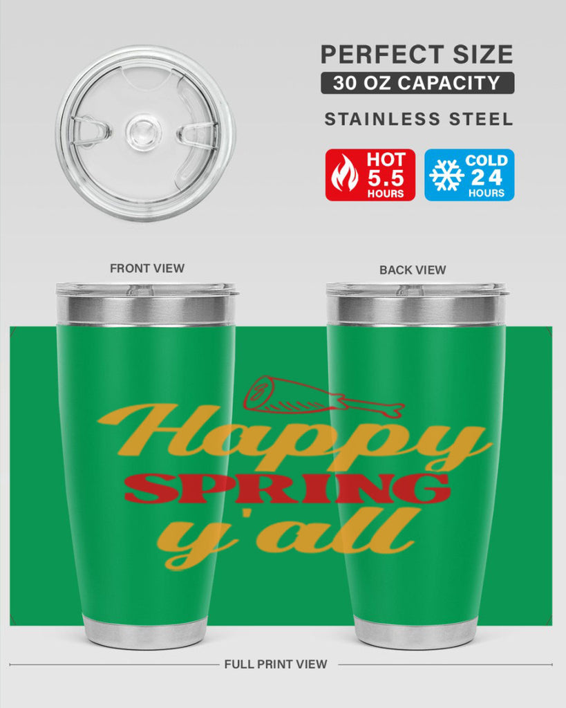 Happy spring y'all 162#- spring- Tumbler