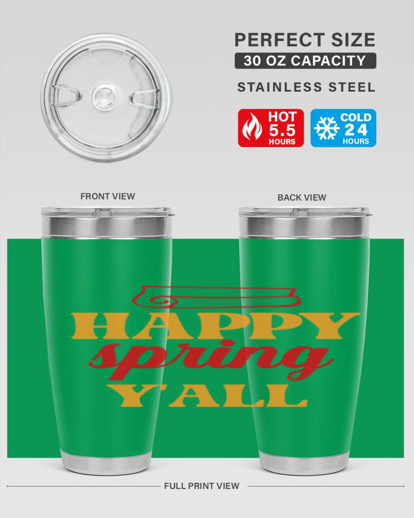 Happy spring y'all 166#- spring- Tumbler