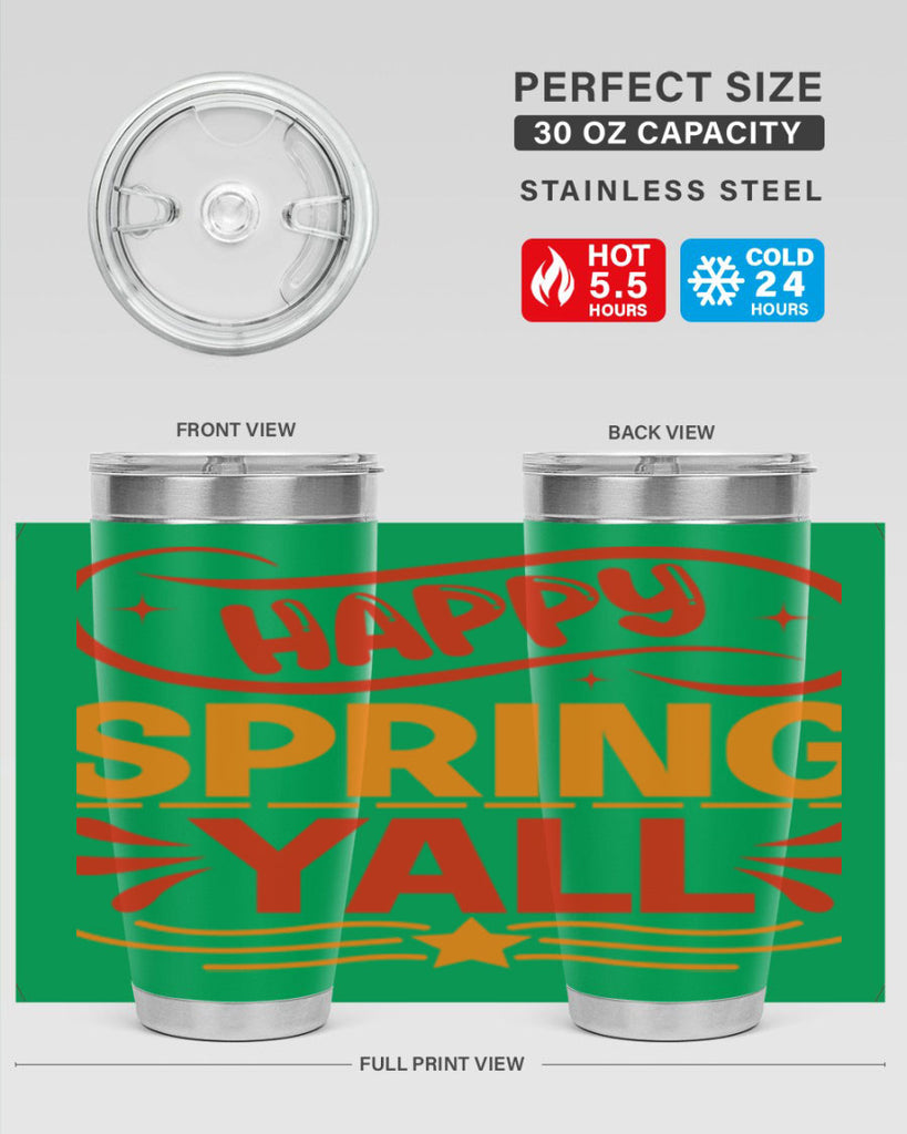 Happy spring yall 172#- spring- Tumbler