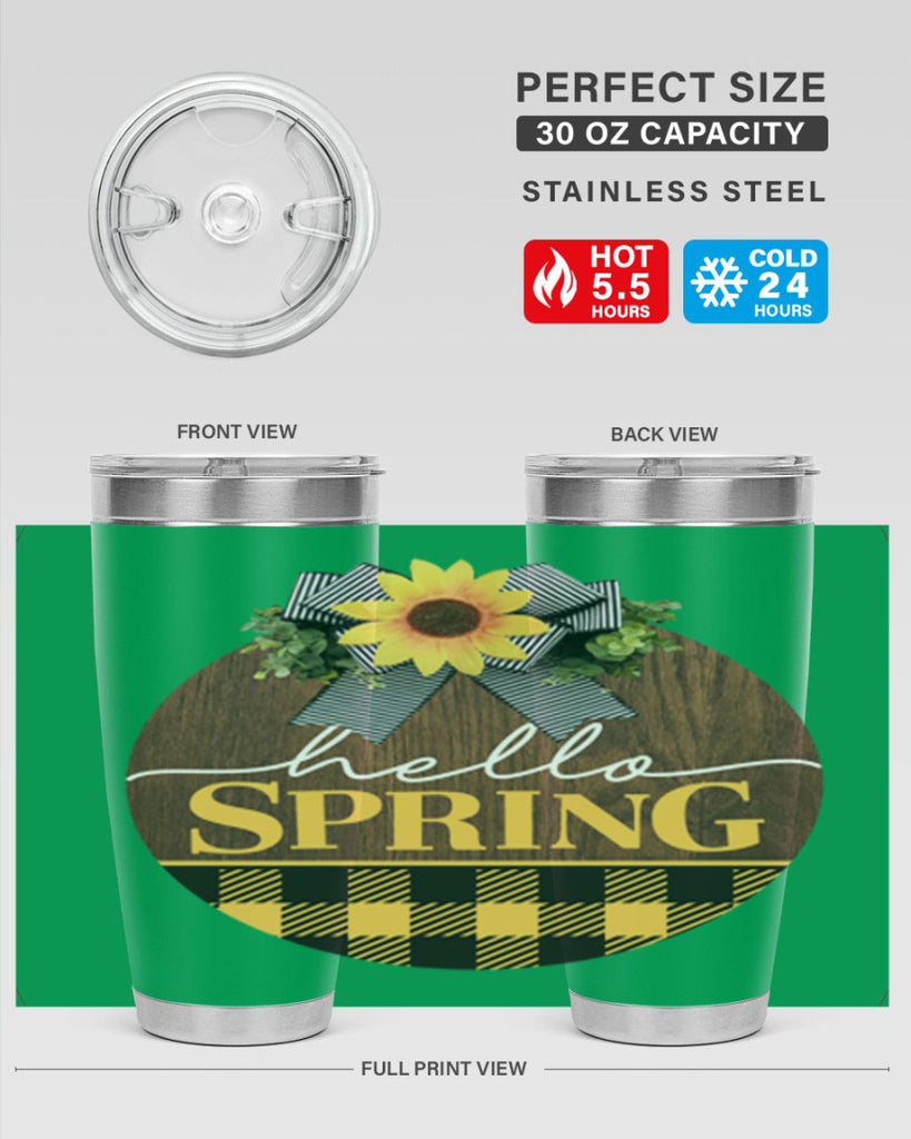 Hello Spring plaid Mockup 204#- spring- Tumbler