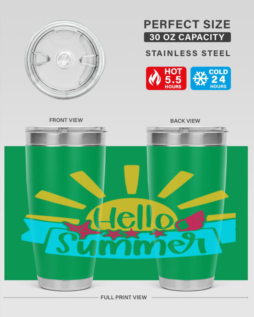Hello Summer Style 38#- summer- Tumbler