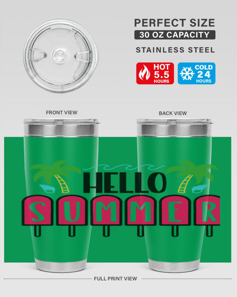 Hello Summer Style 39#- summer- Tumbler