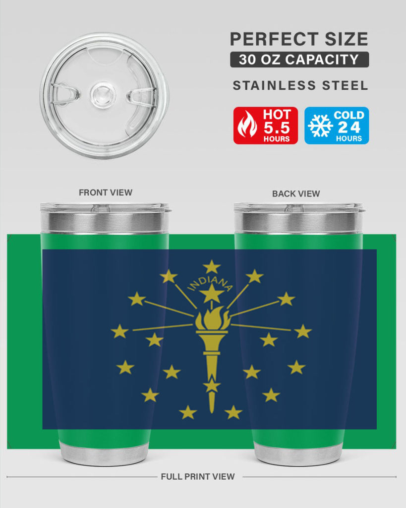 Indiana 38#- Us Flags- Tumbler