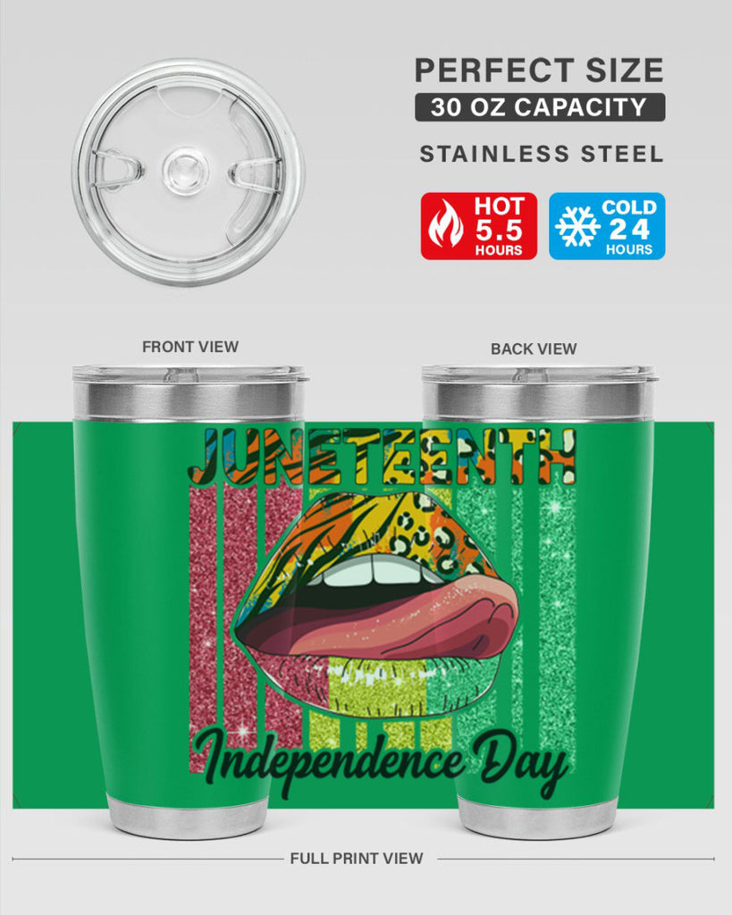 Juneteenth Independence Day Sexy Lip Png 11#- Juneteenth- tumbler
