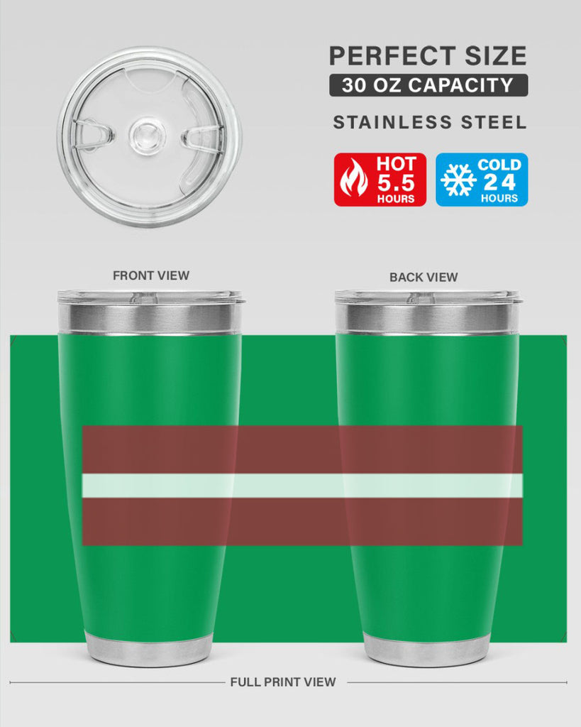 Latvia 104#- world flags- Tumbler