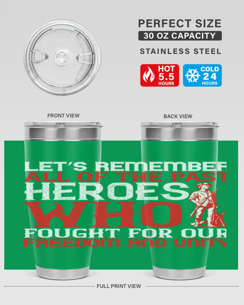 Let’s remember all of the past heroes who fought for our freedom and unity Style 127#- Fourt Of July- Tumbler
