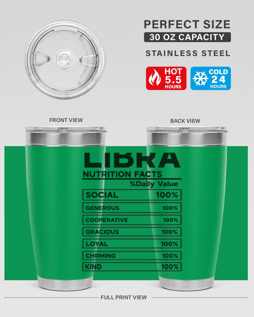 Libra Nutrition Facts 318#- zodiac- Tumbler