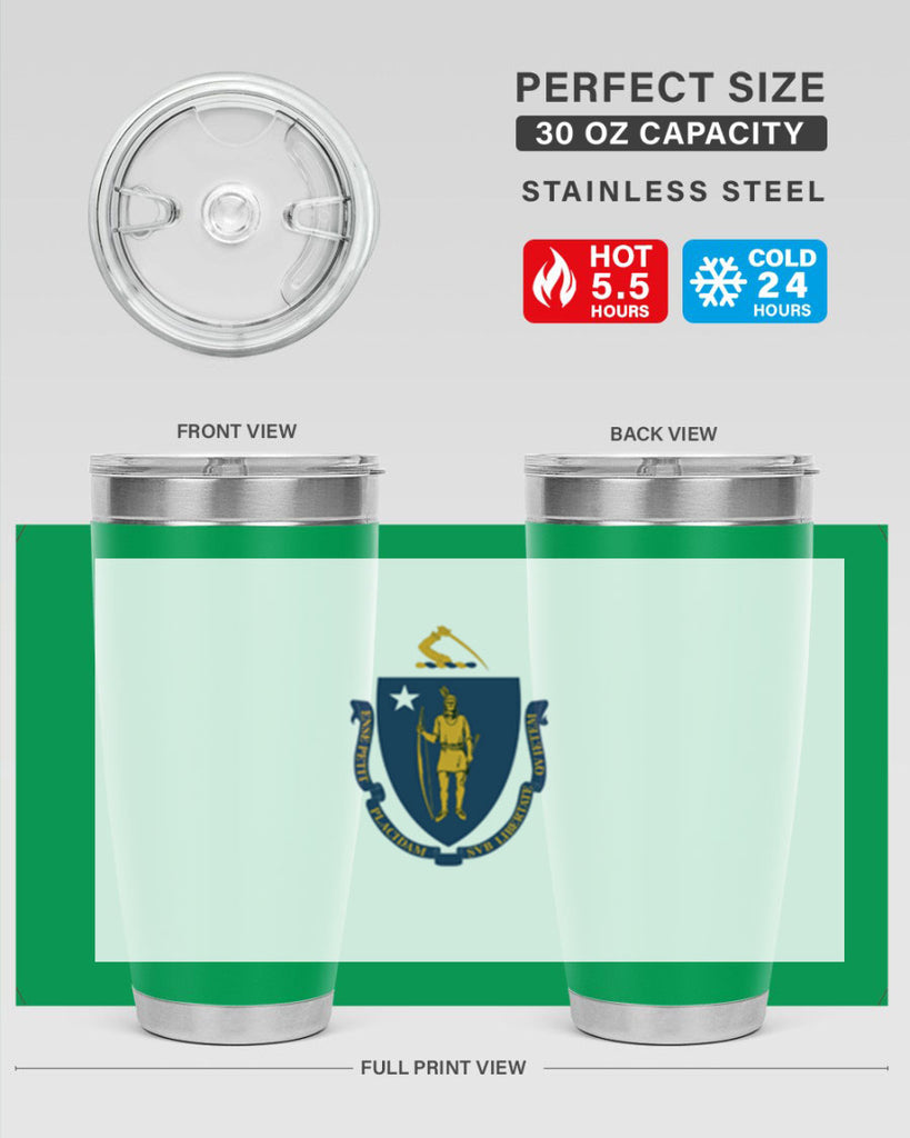 Massachusetts 31#- Us Flags- Tumbler