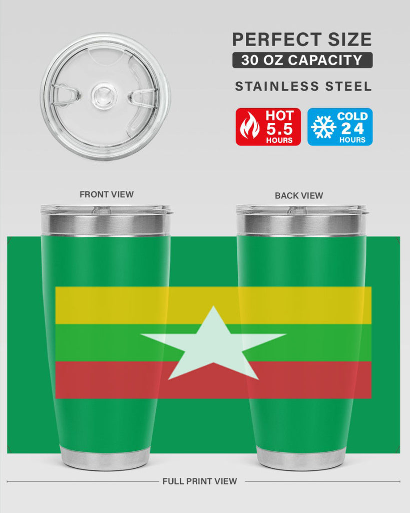 Myanmar 79#- world flags- Tumbler