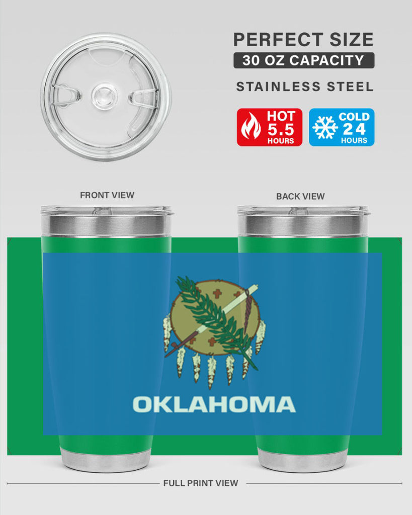 Oklahoma 16#- Us Flags- Tumbler