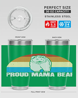Proud mama bear 26#- Bears- Tumbler