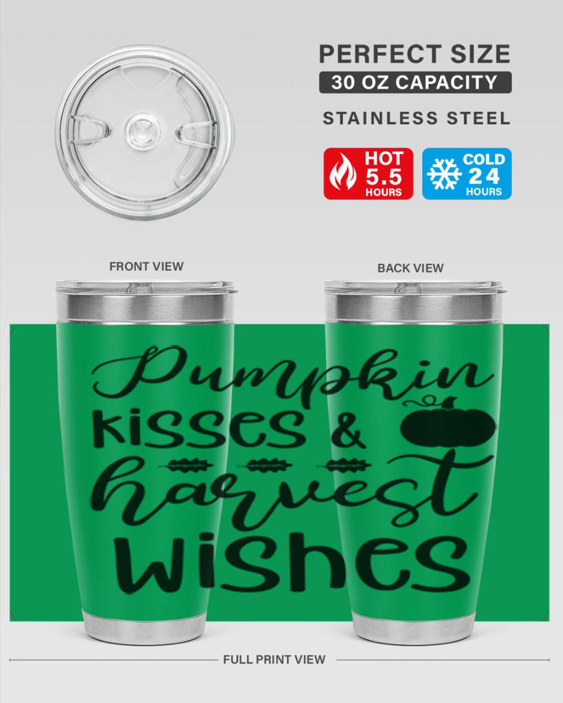 Pumpkin Kisses Harvest Wishes 525#- fall- Tumbler