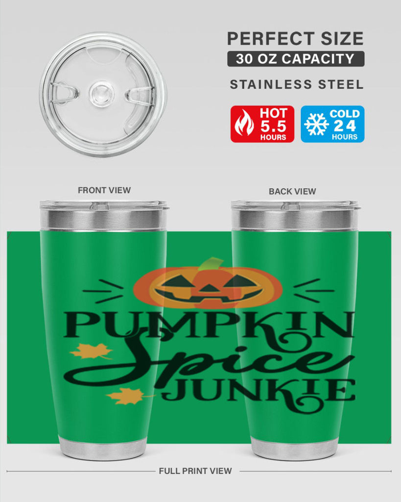 Pumpkinspicejunkie 568#- fall- Tumbler