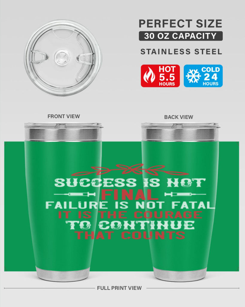 Success is not final Failure is not fatal Style 266#- nurse- tumbler