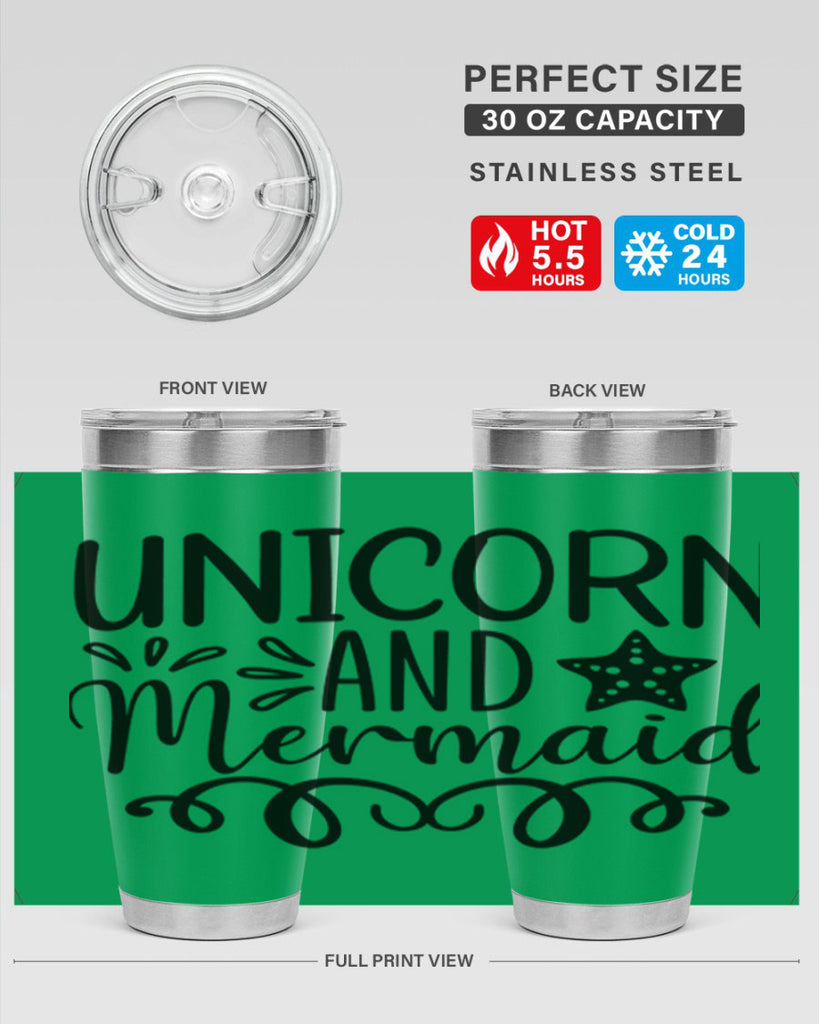 Unicorn And Mermaid 658#- mermaid- Tumbler